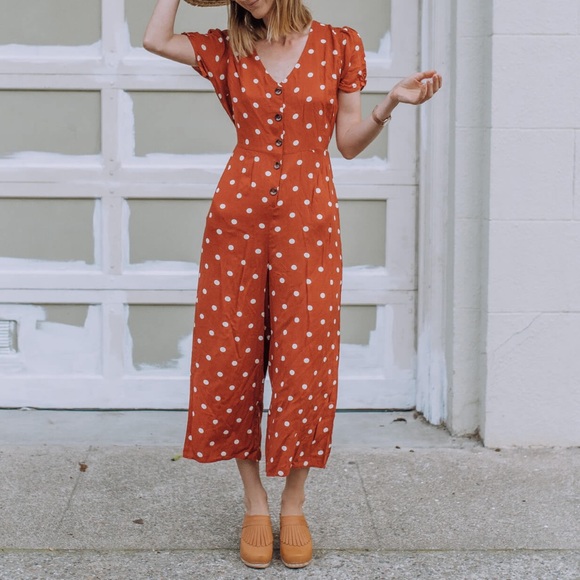 Target Pants - Target • Rust and White Polka Dot Jumpsuit Target Pants - Target • Rust and White Polka Dot Jumpsuit